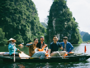 Trang An is a UNESCO World Heritage Site renowned for its scenic river landscapes, limestone mountains, and peaceful boat tours through breathtaking caves.