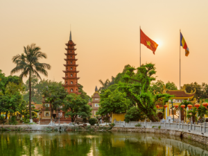Tran Quoc Pagoda is the oldest Buddhist temple in Hanoi, making it a peaceful highlight of any Hanoi City Tour 1 Day.