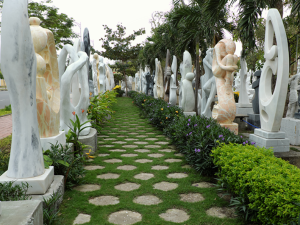 Non Nuoc Stone Carving Village is a traditional craft village in Da Nang, renowned for its skilled artisans, exquisite marble sculptures, and centuries-old stone carving heritage.