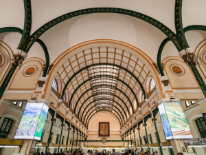 The Central Post Office is one of Ho Chi Minh City's most iconic colonial landmarks, admired for its elegant French architecture and historical significance.