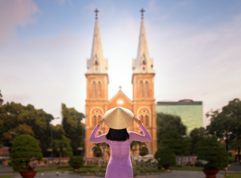 Notre Dame Cathedral is one of Ho Chi Minh City's most iconic landmarks, renowned for its stunning French colonial architecture and timeless historical charm.