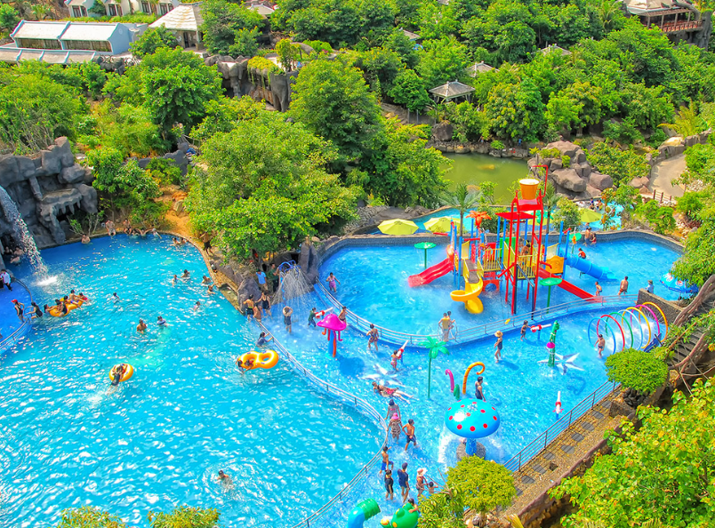 Than Tai Hot Spring Park Tour offers a relaxing getaway with natural hot springs, exciting water attractions, and beautiful mountain scenery in Da Nang.